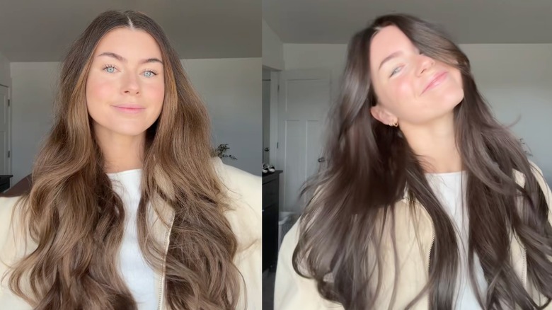 Jensen Arnold muestra un antes y un después de su color de pelo