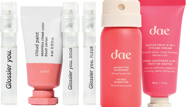 Productos Glossier y Dae Hair de Sephora