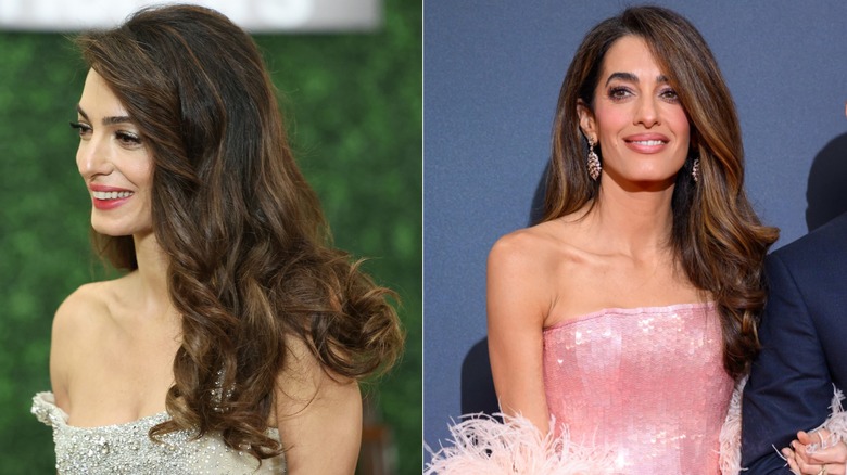 Amal Clooney luce melena con mechas en la alfombra roja