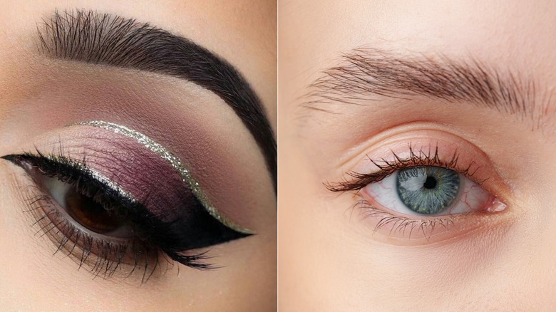 Un lado a lado de cejas rellenas y de aspecto natural