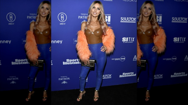 Audrina Partridge en una fiesta del Super Bowl 2022