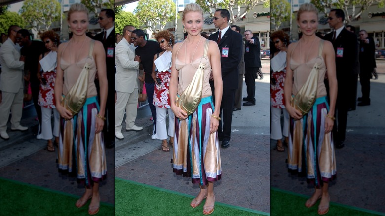 Cameron Diaz con falda midi en el 