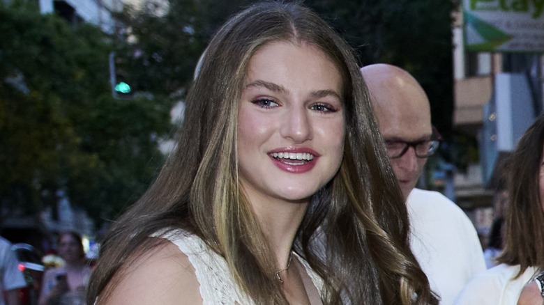 La princesa Leonor de España con lápiz labial rosa intenso