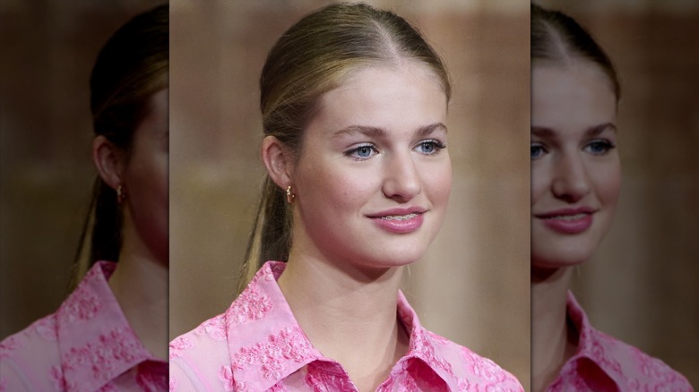 La princesa Leonor de España con brackets y labial rosa