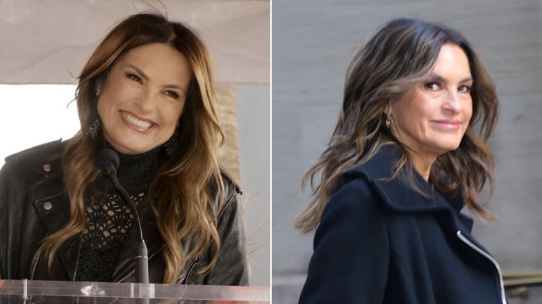 Mariska Hargitay en una ceremonia y en el set de SVU