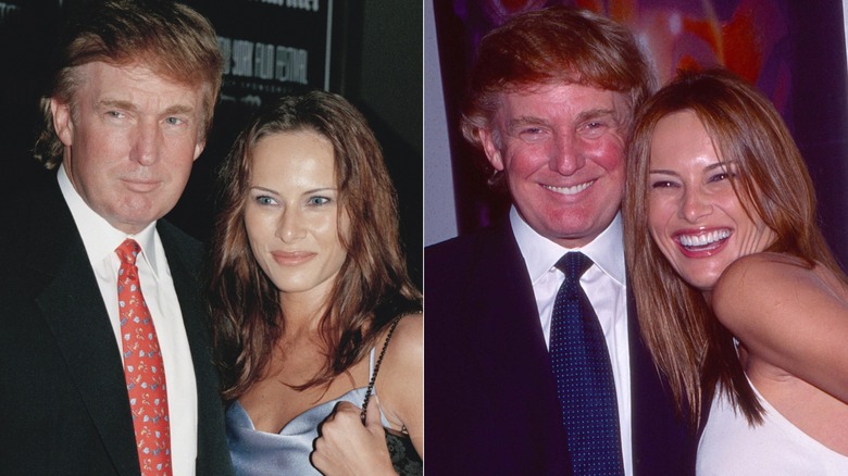 Donald y Melania Trump en 1998 y 1998