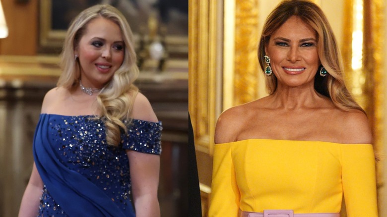 Tiffany Trump y Melania Trump en el Castillo de Windsor en 2025