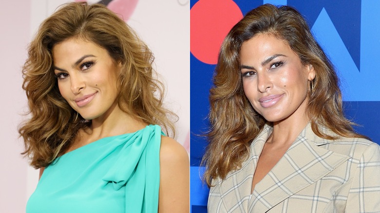 Al lado de Eva Mendes en 2016 y 2018