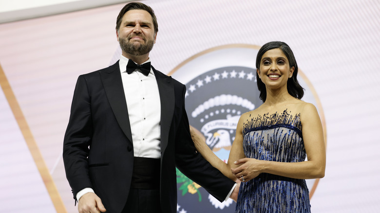 Usha Vance y JD Vance en el baile inaugural