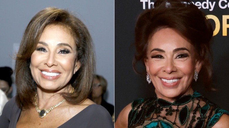 Jeanine Pirro posando para una foto en 2018 versus Jeanine Pirro posando para una foto en 2025