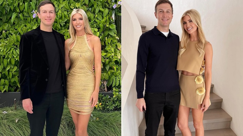 Jared Kushner e Ivanka Trump sonríen mientras posan juntos en Miami, Florida, en mayo de 2025