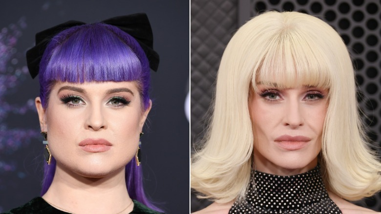 Una comparación lado a lado que muestra cómo cambió el rostro de Kelly Osbourne después de perder peso