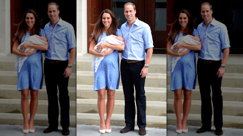 Kate Middleton y el príncipe William presentan al príncipe George ante los medios en 2013
