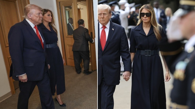 Donald y Melania Trump asisten a una ceremonia de conmemoración del 11 de septiembre