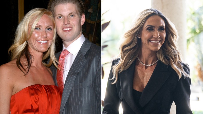 Lara Trump con cabello rubio y castaño más fino y con cabello rubio cremoso más grueso