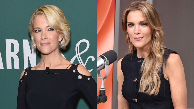 Megyn Kelly con un bob en 2016 y con extensiones en 2025