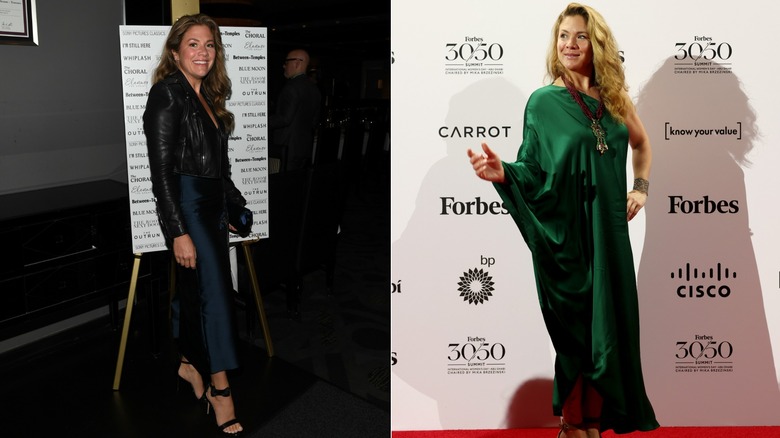 Una imagen dividida de Sophie Grégoire Trudeau posando para fotografías