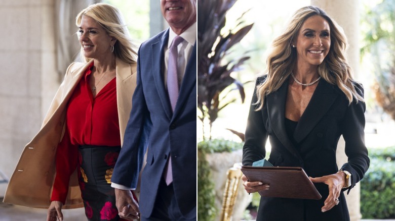 Pam Bondi y Lara Trump en la boda Scavino-Elmore