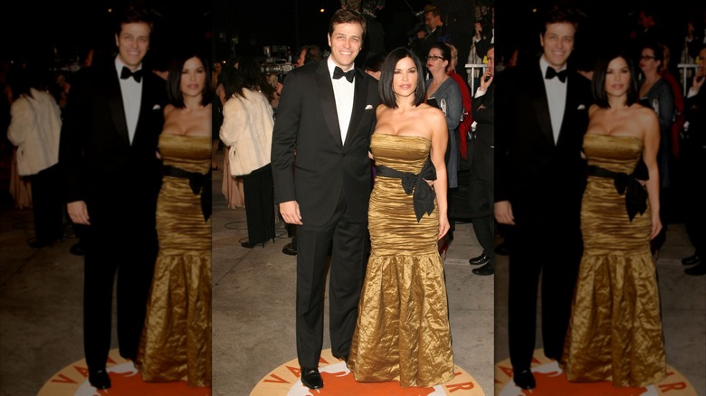 Lauren Sánchez Bezos con vestido dorado