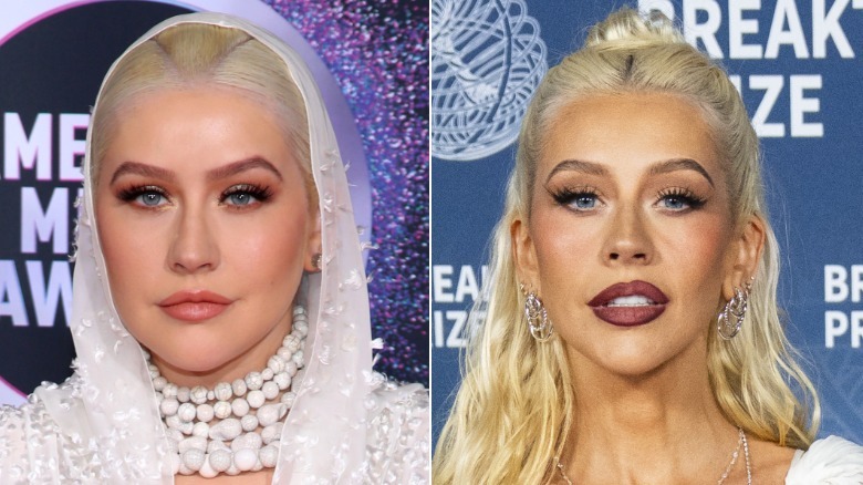 Cristina Aguilera en 2019 y 2025
