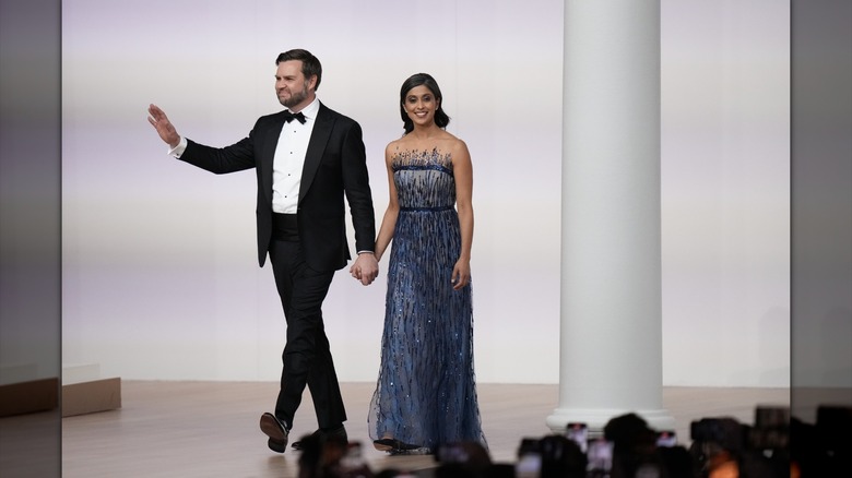 Usha Vance y JD Vance en el baile de inauguración