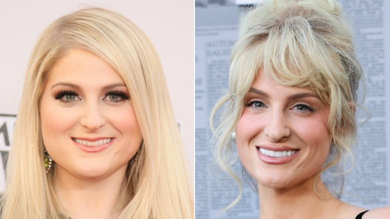 Un primer plano de lado a lado que muestra la pérdida de peso de Meghan Trainor