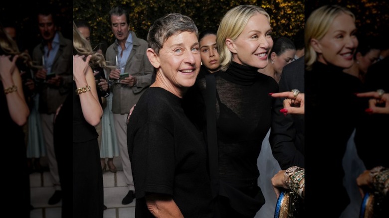 Ellen DeGeneres y Portia de Rossi en un evento en París
