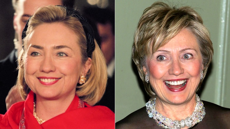 Hillary Clinton en 1997 y 2005