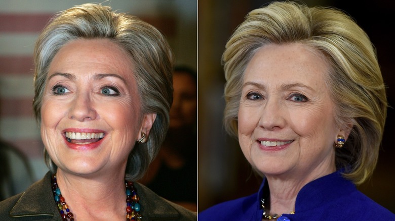 Hillary Clinton en 2008 y 2015