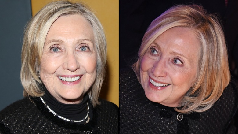 Hillary Clinton en 2026 con el pelo peinado con raya a un lado