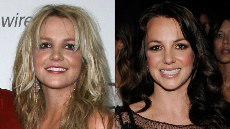Britney Spears en 2006 y 2010