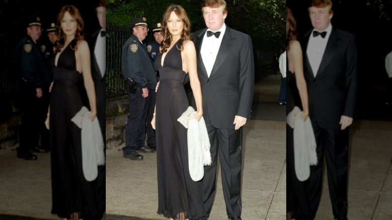 Melania y Donald Trump juntos en la boda de Rudy Giuliani