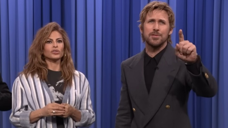 Eva Mendes y Ryan Gosling hablando