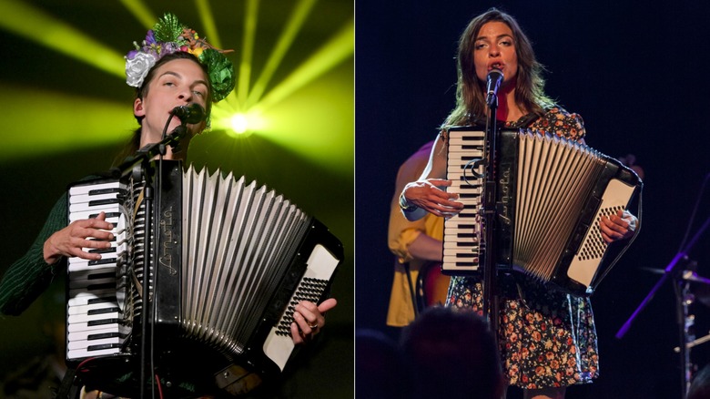 Natalia Tena tocando el acordeón