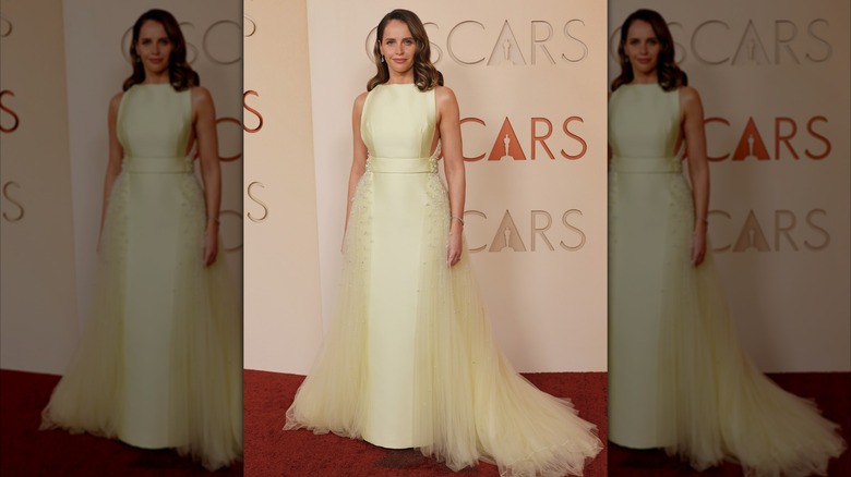 Felicity Jones posa en la alfombra roja de los Oscar 2026