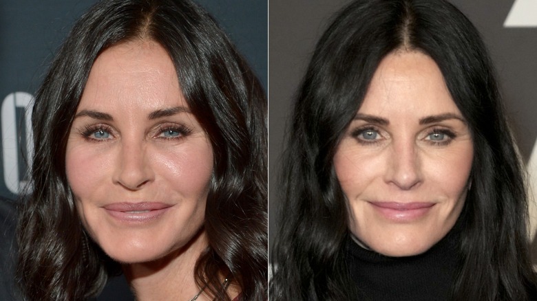 Courteney Cox en 2015 y 2022