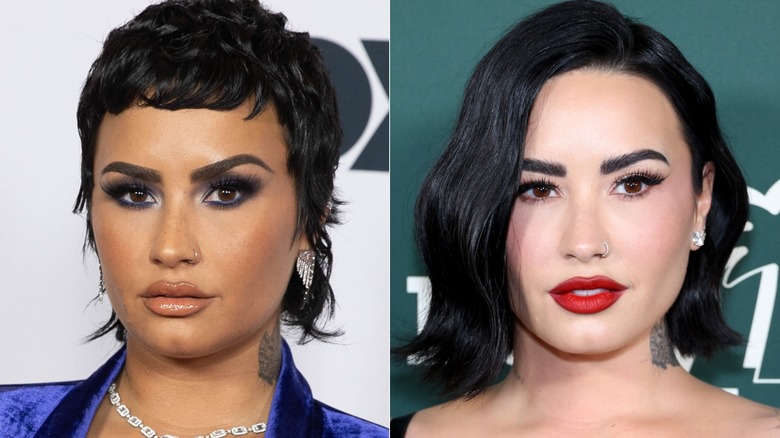 Demi Lovato en 2021 y 2023