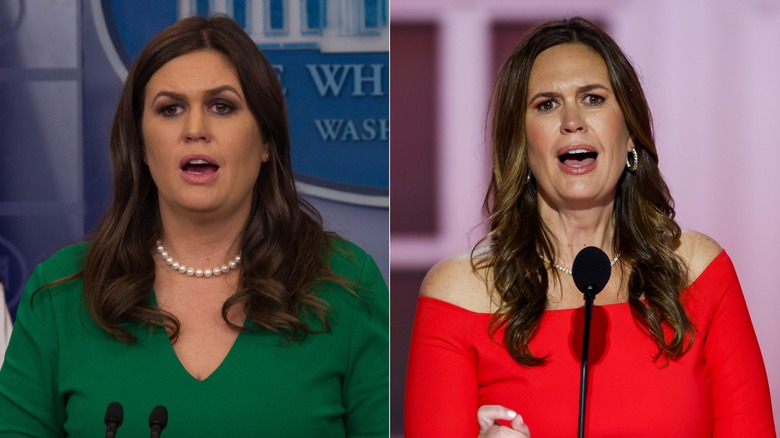 Sarah Huckabee Sanders antes y después de su transformación de pérdida de peso