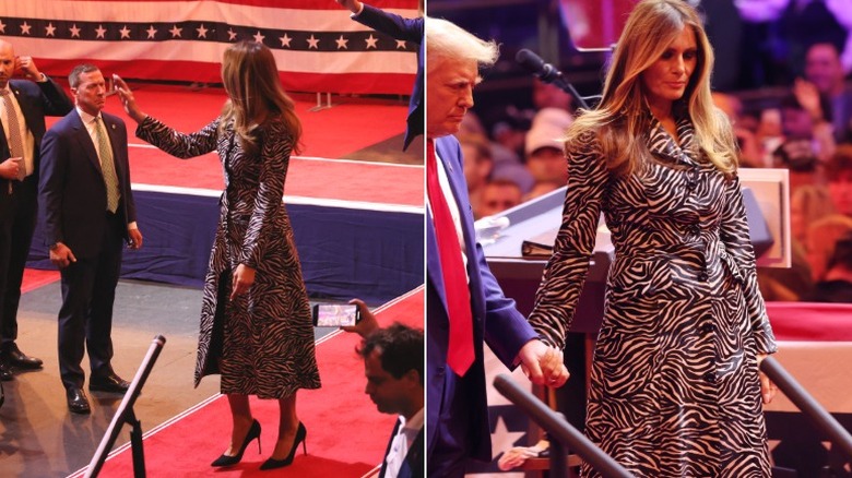 Melania Trump en el escenario del Madison Square Garden