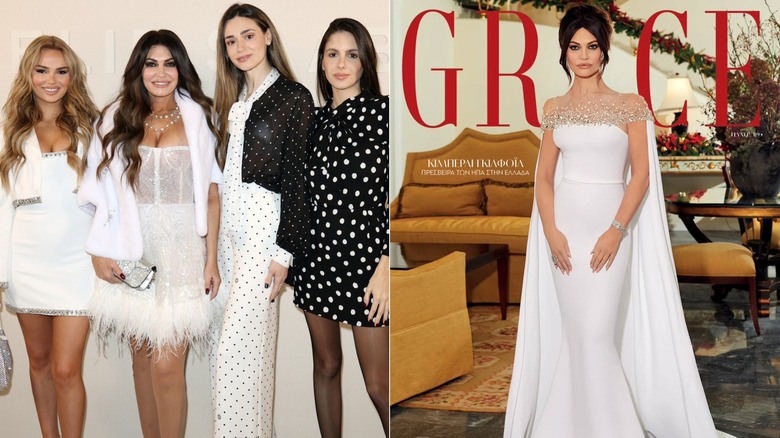 Kimberly Guilfoyle vestida de blanco en la semana de la moda