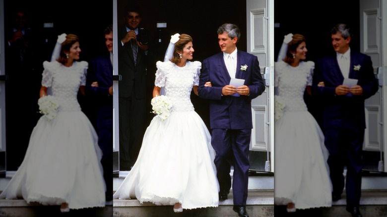Caroline Kennedy y Edwin Schlossberg el día de su boda en 1986