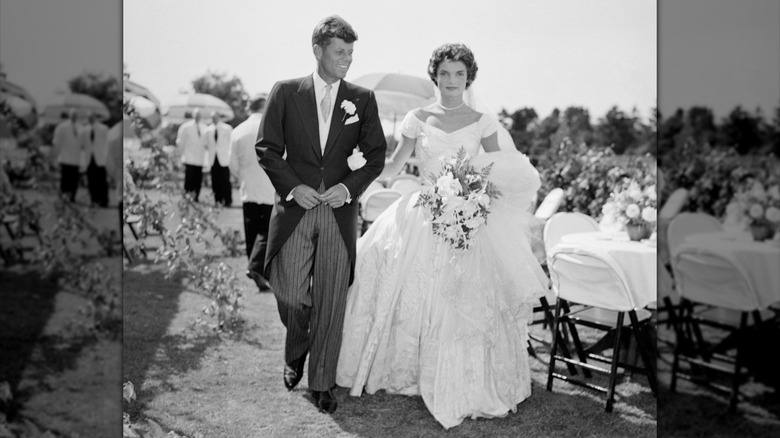 JFK y Jackie Kennedy el día de su boda