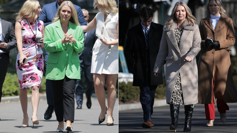 Karoline Leavitt luce blazers y abrigos anticuados que la hacen parecer mayor