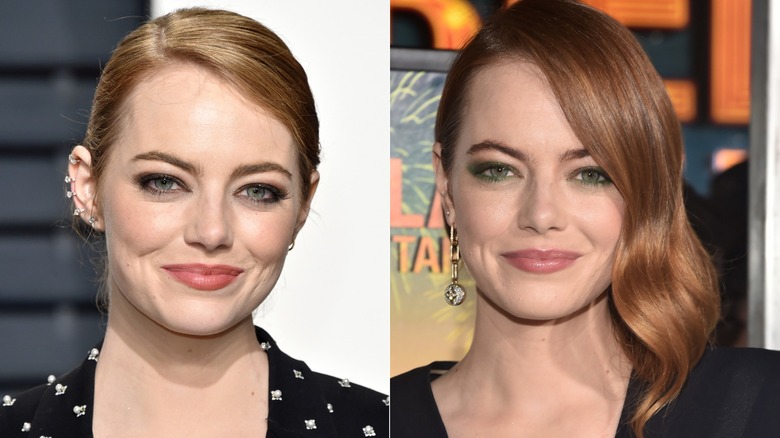Emma Stone en 2017 y 2019