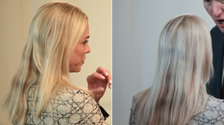 Pam Bondi en una reunión de gobernadores en la Casa Blanca