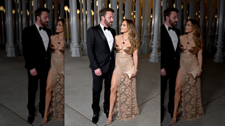 Jennifer Lopez y Ben Affleck vistiendo Gucci en la Gala LACMA Art + Film en Los Ángeles
