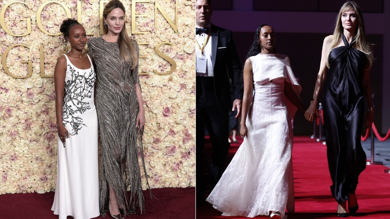 Zahara Jolie y Angelina Jolie en los Globos de Oro y en los Palm Spring International Film Awards