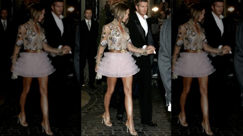 David y Victoria Beckham son vistos saliendo de un hotel en Roma
