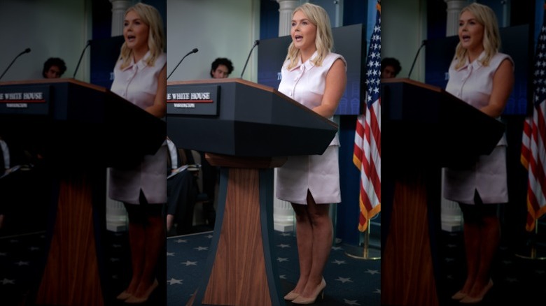 Karoline Leavitt informa a la prensa sobre los expedientes Epstein