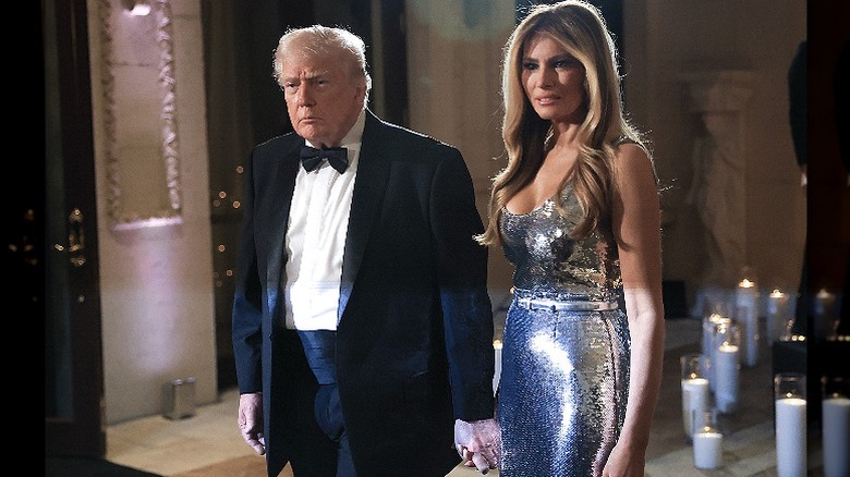 Donald y Melania Trump en la celebración de Nochevieja en Mar-a-Lago